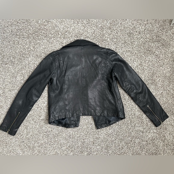 NWT Madewell Washed Leather Motorcycle Jacket: Brass Hardware Edition - Picture 6 of 8